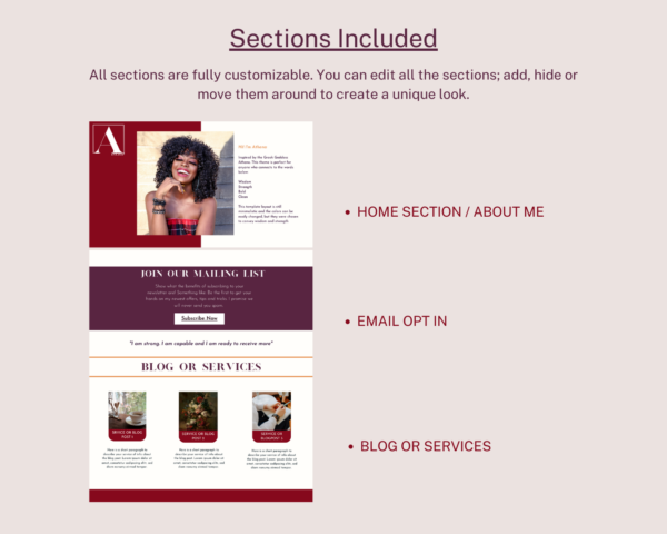 Athena Goddess Spiritual Website Template Canva | Strength | Wisdom | Bold | Clean - Image 5