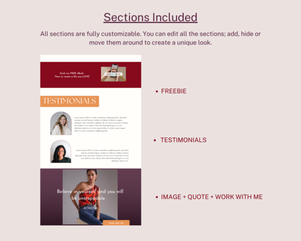 Athena Goddess Spiritual Website Template Canva | Strength | Wisdom | Bold | Clean - Image 7