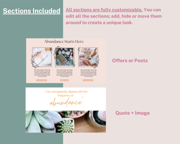 Asae Yaa Goddess Spiritual Canva Website Template | Abundance | Beauty | Growth | Expansion - Image 7