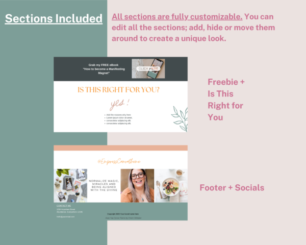 Asae Yaa Goddess Spiritual Canva Website Template | Abundance | Beauty | Growth | Expansion - Image 9